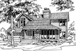 Traditional House Plan Front of Home - Cedar Rapids Country Style Home 072D-0191 - Search House Plans and More