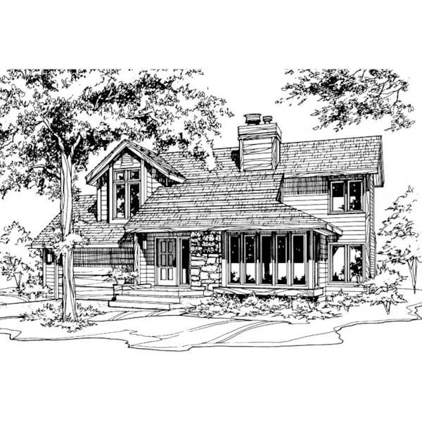 Southern House Plan Front of Home - Cedar Rapids Country Style Home 072D-0191 - Search House Plans and More