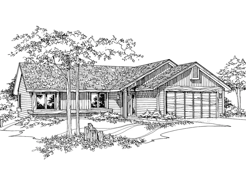Country House Plan Front of Home - Reuben Hill Ranch Home 072D-0192 - Shop House Plans and More