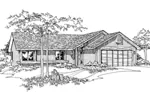 Ranch House Plan Front of Home - Reuben Hill Ranch Home 072D-0192 - Shop House Plans and More