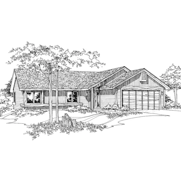 Southern House Plan Front of Home - Reuben Hill Ranch Home 072D-0192 - Shop House Plans and More