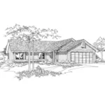 Southern House Plan Front of Home - Reuben Hill Ranch Home 072D-0192 - Shop House Plans and More