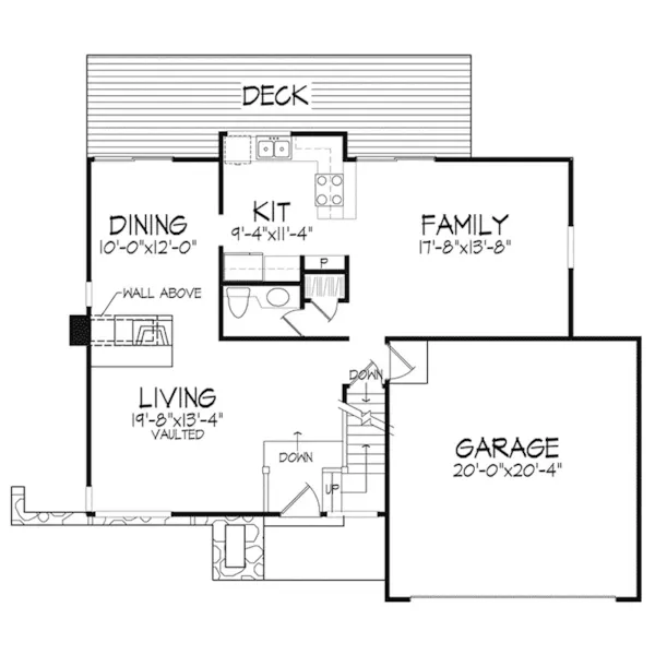 Traditional House Plan First Floor - Dessa Country Home 072D-0193 - Search House Plans and More