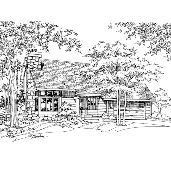 Traditional House Plan Front of Home - Dessa Country Home 072D-0193 - Search House Plans and More