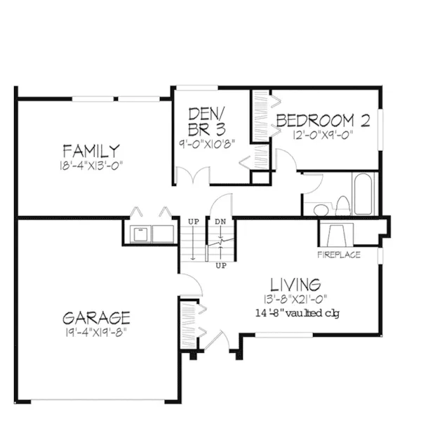 Modern House Plan Lower Level Floor - Jaylen Traditional Home 072D-0195 - Search House Plans and More