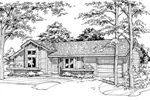Southern House Plan Front of Home - Marjean Ranch Home 072D-0196 - Shop House Plans and More