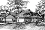 Southern House Plan Front of Home - Rockmont Neoclassical Duplex 072D-0197 - Shop House Plans and More