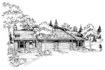 Shingle House Plan Front of Home - Gladstone Heights Ranch Duplex 072D-0198 - Search House Plans and More