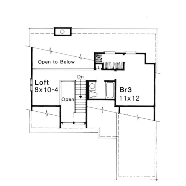 Contemporary House Plan Second Floor - Lawndell Narrow Lot Home 072D-0201 - Shop House Plans and More