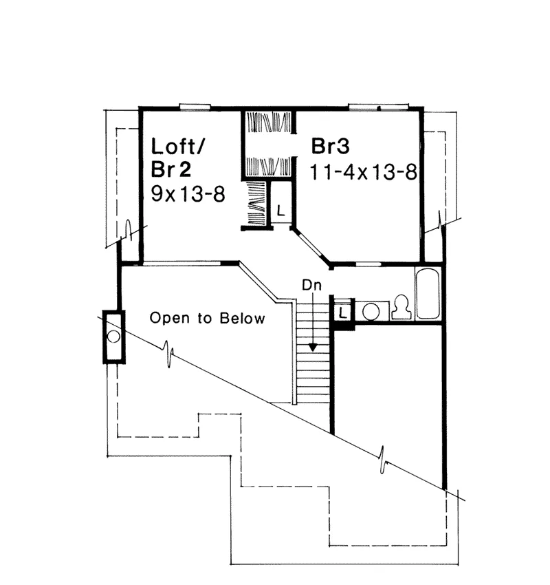 Traditional House Plan Second Floor - Teresita Narrow Lot Home 072D-0202 - Shop House Plans and More