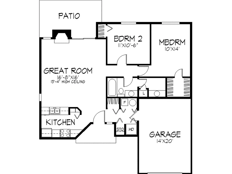 Traditional House Plan First Floor - 072D-0204 - Shop House Plans and More
