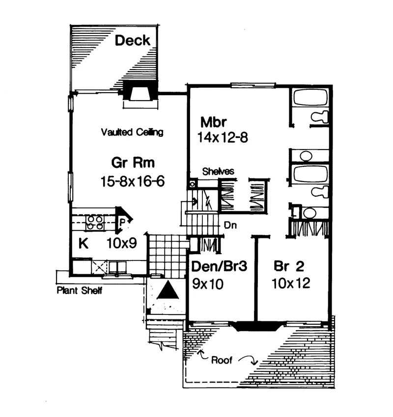Country House Plan First Floor - Hastings Point Narrow Lot Home 072D-0210 - Search House Plans and More