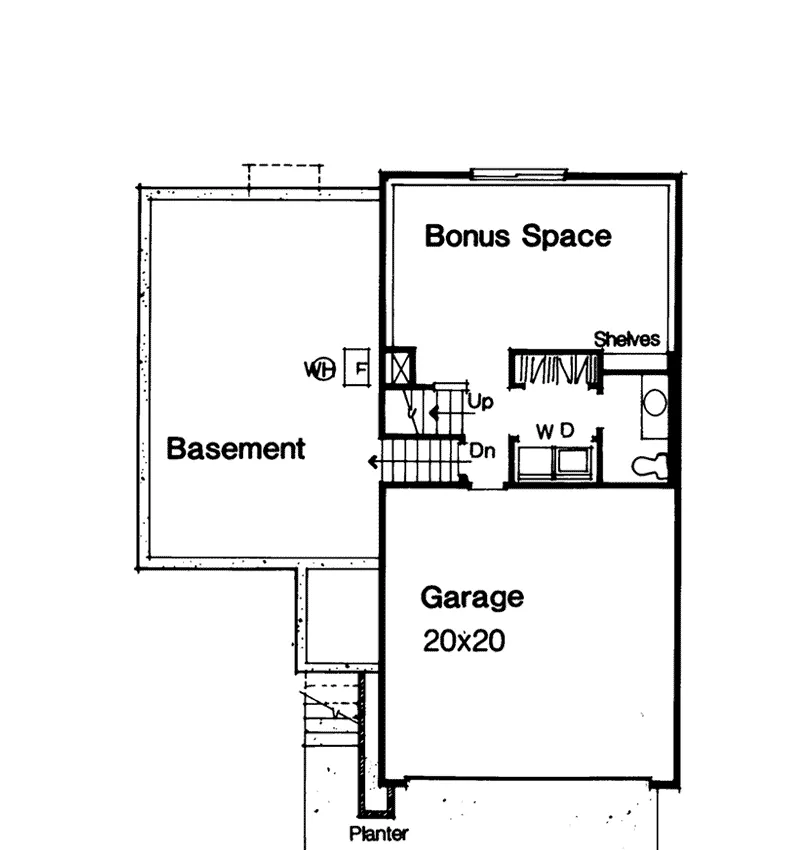 Bungalow House Plan Lower Level Floor - Hastings Point Narrow Lot Home 072D-0210 - Search House Plans and More