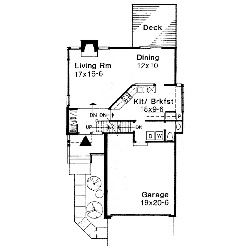 Country House Plan First Floor - Parkers Prairie Country Home 072D-0220 - Shop House Plans and More