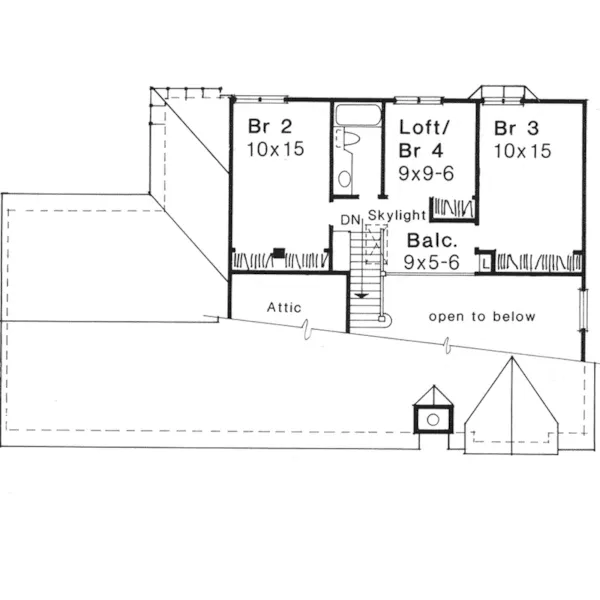 Country House Plan Second Floor - Lindbergh Creek Ranch Home 072D-0221 - Shop House Plans and More