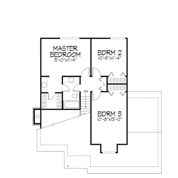 Southern House Plan Second Floor - Theodore Place Traditional Home 072D-0223 - Shop House Plans and More