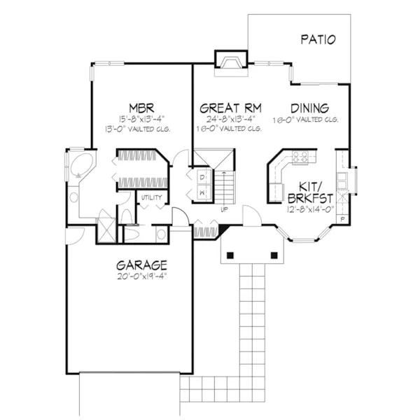 Spanish House Plan First Floor - Minerva Canyon Southwestern 072D-0228 - Shop House Plans and More