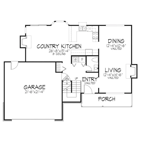 Traditional House Plan First Floor - Dorfman Traditional Home 072D-0229 - Search House Plans and More