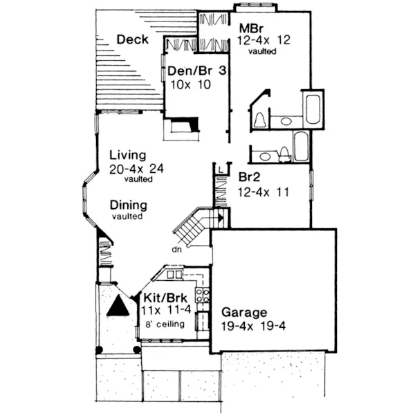 Traditional House Plan First Floor - Attleboro Heights Ranch Home 072D-0231 - Search House Plans and More