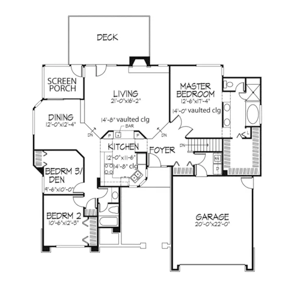 Traditional House Plan First Floor - Legacy Hill Ranch Home 072D-0242 - Shop House Plans and More