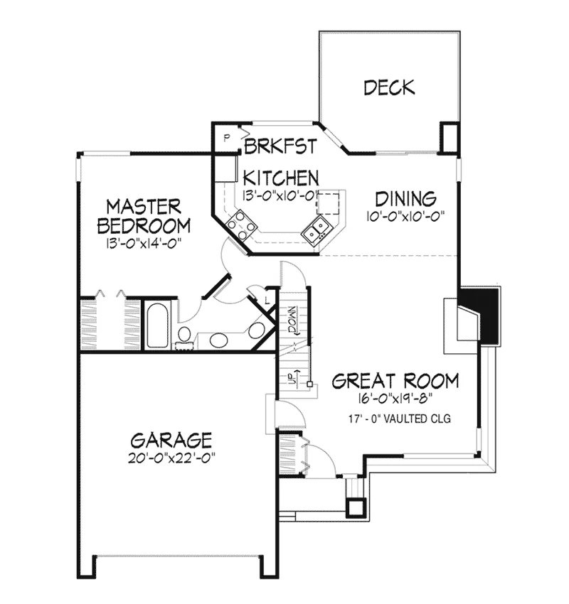 Tudor House Plan First Floor - Ozarktrail Rustic Home 072D-0251 - Shop House Plans and More