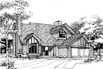 Contemporary House Plan Front of Home - Dunaburg Tudor Style Home 072D-0253 - Search House Plans and More