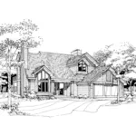 Southern House Plan Front of Home - Dunaburg Tudor Style Home 072D-0253 - Search House Plans and More