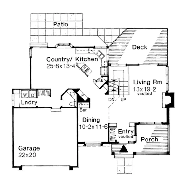 Rustic House Plan First Floor - Monroe Hill Rustic Home 072D-0257 - Shop House Plans and More