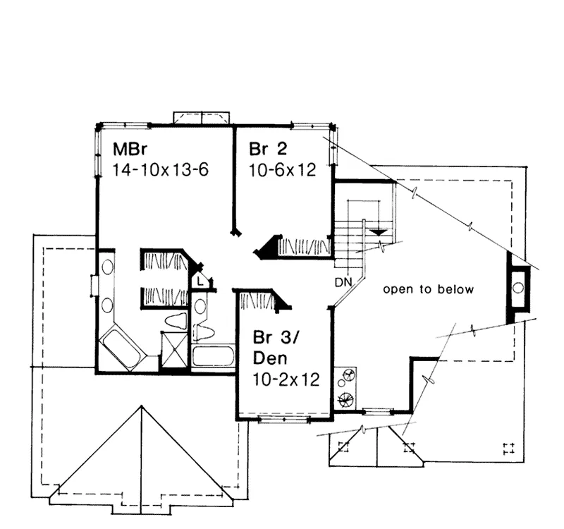 Rustic House Plan Second Floor - Monroe Hill Rustic Home 072D-0257 - Shop House Plans and More