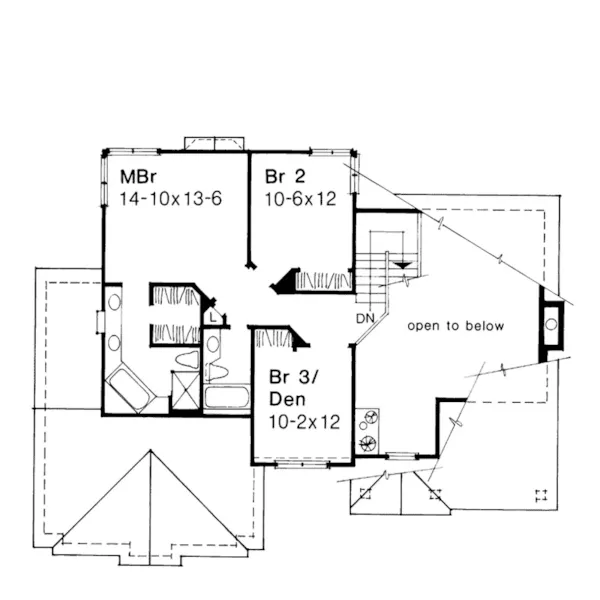 Rustic House Plan Second Floor - Monroe Hill Rustic Home 072D-0257 - Shop House Plans and More