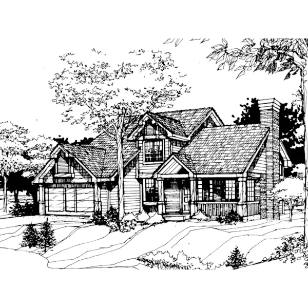 Rustic House Plan Front of Home - Monroe Hill Rustic Home 072D-0257 - Shop House Plans and More