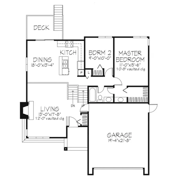 Traditional House Plan First Floor - Sagemont Split-Level Home 072D-0258 - Shop House Plans and More