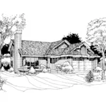 Traditional House Plan Front of Home - Sagemont Split-Level Home 072D-0258 - Shop House Plans and More