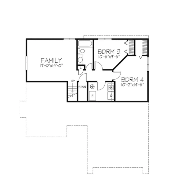 Traditional House Plan Lower Level Floor - Sagemont Split-Level Home 072D-0258 - Shop House Plans and More