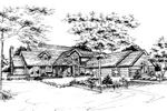 Traditional House Plan Front of Home - Goldenapple Luxury Home 072D-0259 - Search House Plans and More