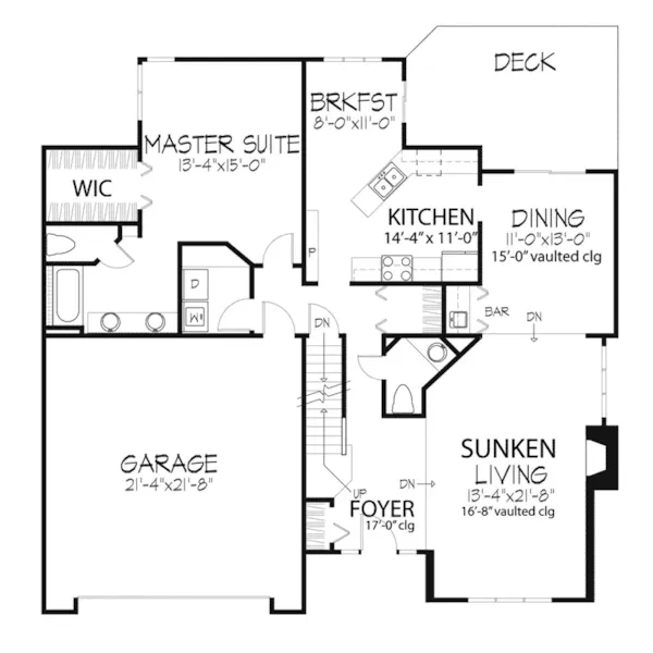 Traditional House Plan First Floor - Banford Traditional Home 072D-0262 - Search House Plans and More