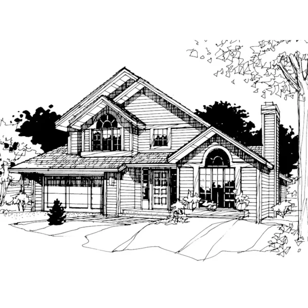 Traditional House Plan Front of Home - Banford Traditional Home 072D-0262 - Search House Plans and More