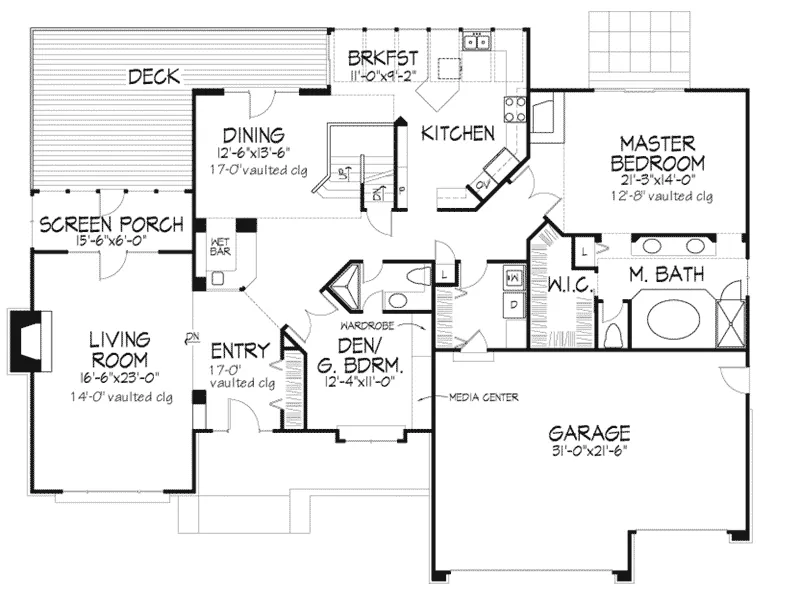 Country House Plan First Floor - Longstreet Traditional Home 072D-0265 - Shop House Plans and More