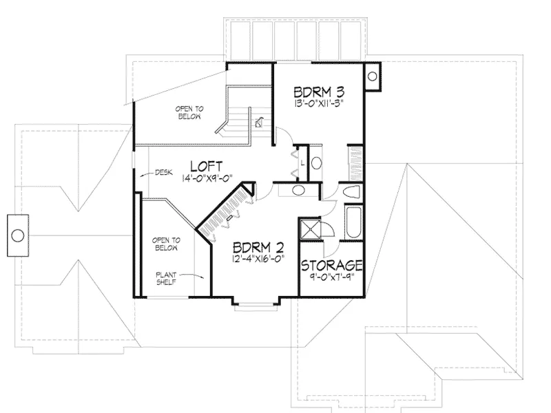 Modern House Plan Second Floor - Longstreet Traditional Home 072D-0265 - Shop House Plans and More