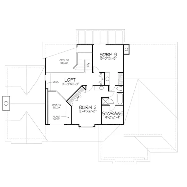 Contemporary House Plan Second Floor - Longstreet Traditional Home 072D-0265 - Shop House Plans and More