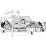 Contemporary House Plan Front of Home - Longstreet Traditional Home 072D-0265 - Shop House Plans and More