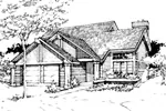 Contemporary House Plan Front of Home - Hidden Grove Ranch Home 072D-0267 - Search House Plans and More