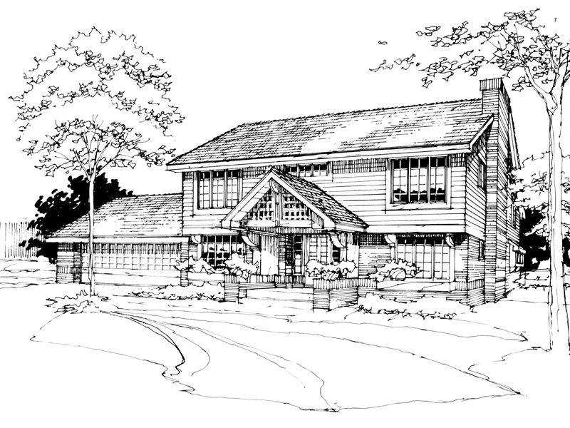 Southern House Plan Front of Home - Lautrec Rustic Home 072D-0268 - Shop House Plans and More