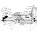 Colonial House Plan Front of Home - Lautrec Rustic Home 072D-0268 - Shop House Plans and More