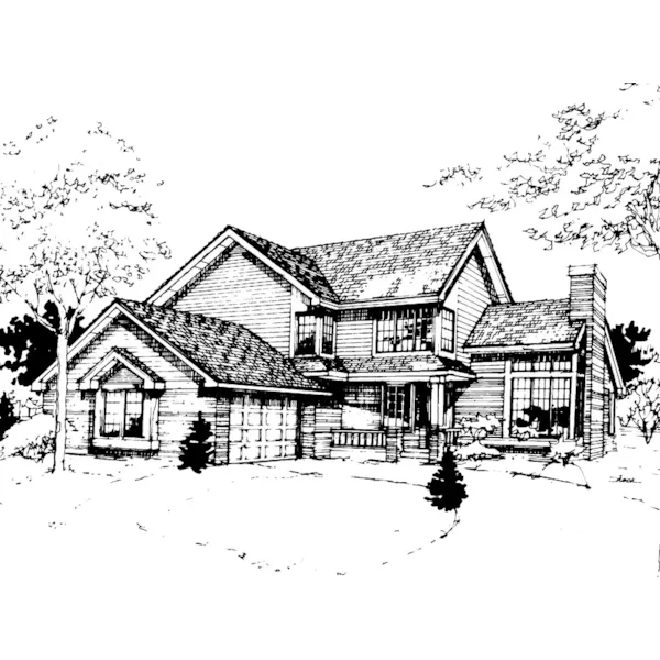 Traditional House Plan Front of Home - Bluebonnett Traditional Home 072D-0269 - Search House Plans and More