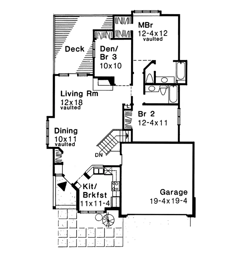 Southern House Plan First Floor - Winsted Place Ranch Home 072D-0270 - Shop House Plans and More