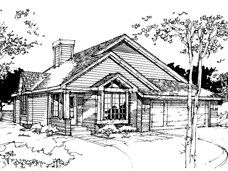 Modern House Plan Front of Home - Winsted Place Ranch Home 072D-0270 - Shop House Plans and More