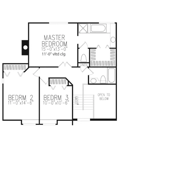 Country House Plan Second Floor - Aurora Park Contemporary Home 072D-0271 - Search House Plans and More