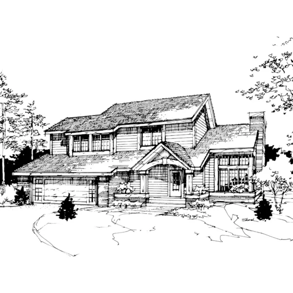 Country House Plan Front of Home - Aurora Park Contemporary Home 072D-0271 - Search House Plans and More