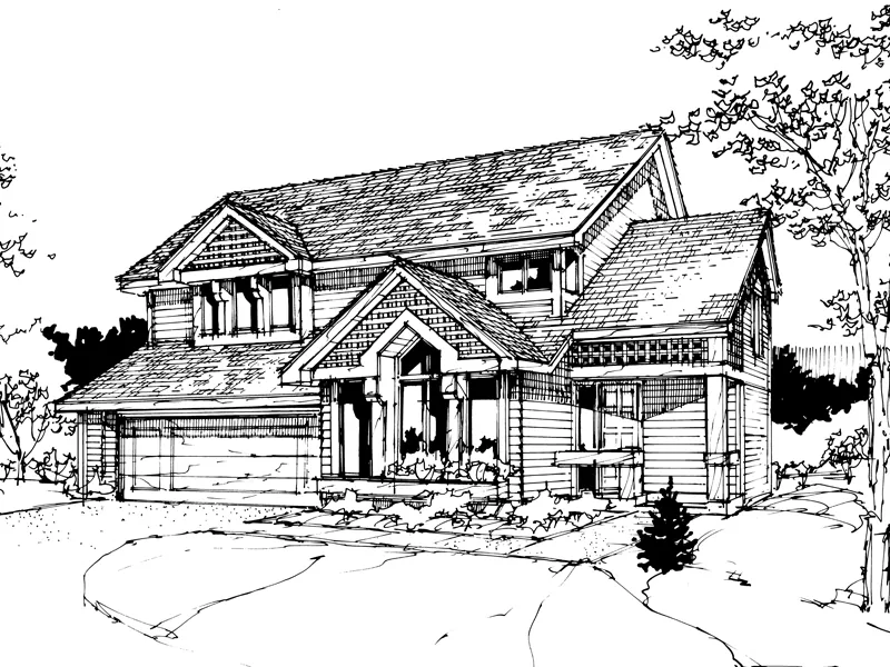 Shingle House Plan Front of Home - Bouvardia Victorian Home 072D-0273 - Search House Plans and More